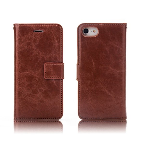 Stauning iPhone 7 Plus / 8 Plus aftageligt TPU-flip etui - Brun Brown