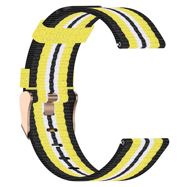 19 mm nylon-urrem til Haylou / Noise / Willful-ur - Sort / Gul Yellow