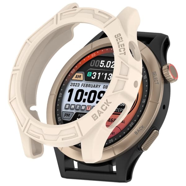 Amazfit Cheetah Round / Pro ontto kansi - Starlight White