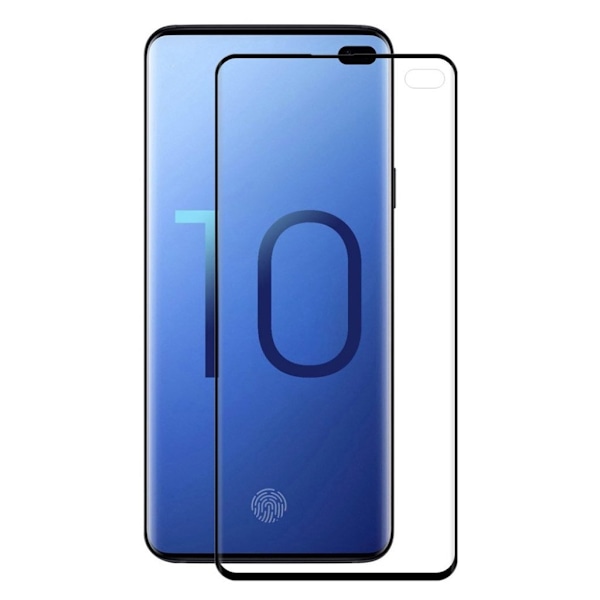 HAT PRINCE Samsung Galaxy S10 Plus 3D rundat skärmskydd för hela skärmen Transparent