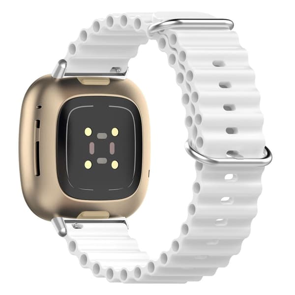 Fitbit Sense 2 / Versa 4 / 3 klockarmband i oceanbandsstil - Vit Vit