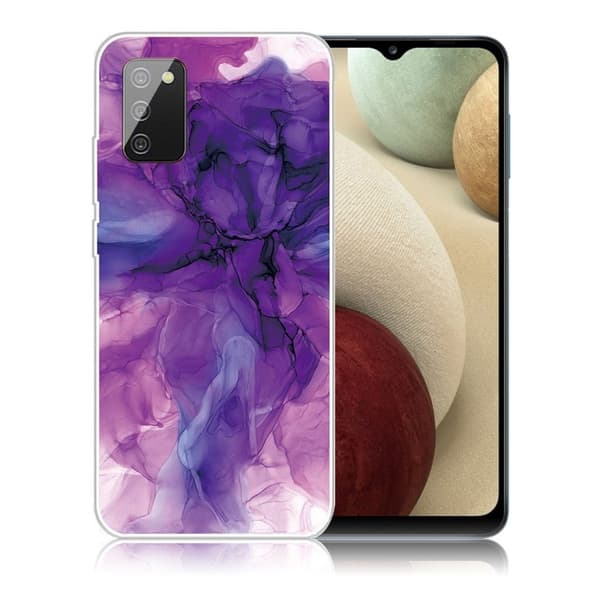 Marmormotiv Samsung Galaxy A02s skal - Drömsk Lila Marmor Lila