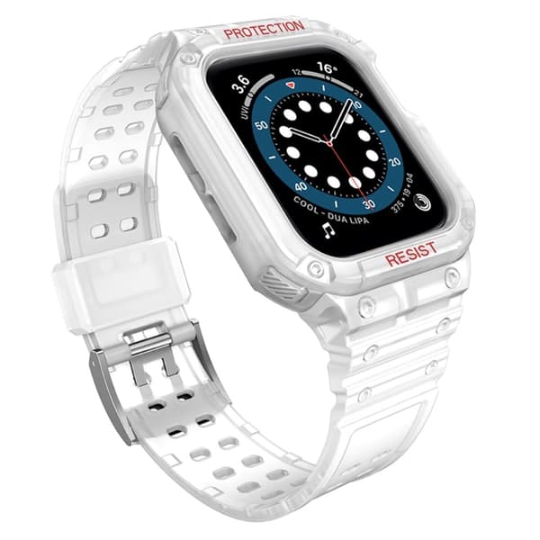 Apple Watch (41 mm) TPU-klockarmband i kontrastfärg - Vit / Vit Vit