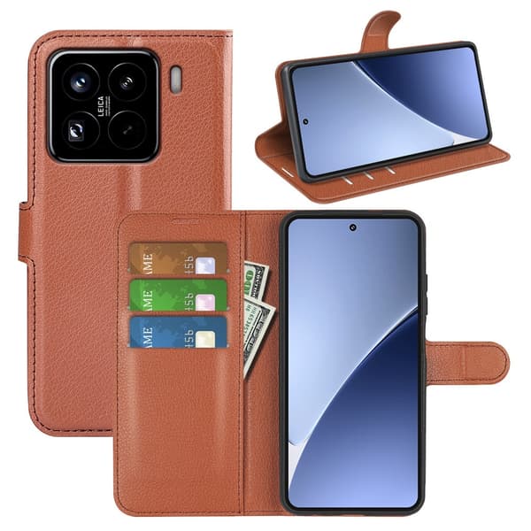 Classic Xiaomi 15 Pro flip etui - Brun Brown