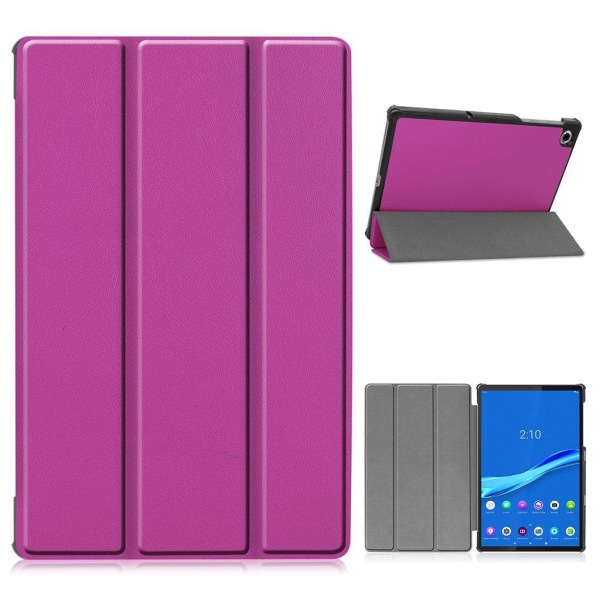 Lenovo Tab M10 FHD Plus durable tri-fold leather case - Purple Lila