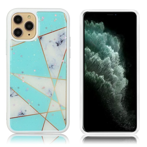 Marmormotiv iPhone 11 Pro Max skal - Grön Och Vit Marmor Grön