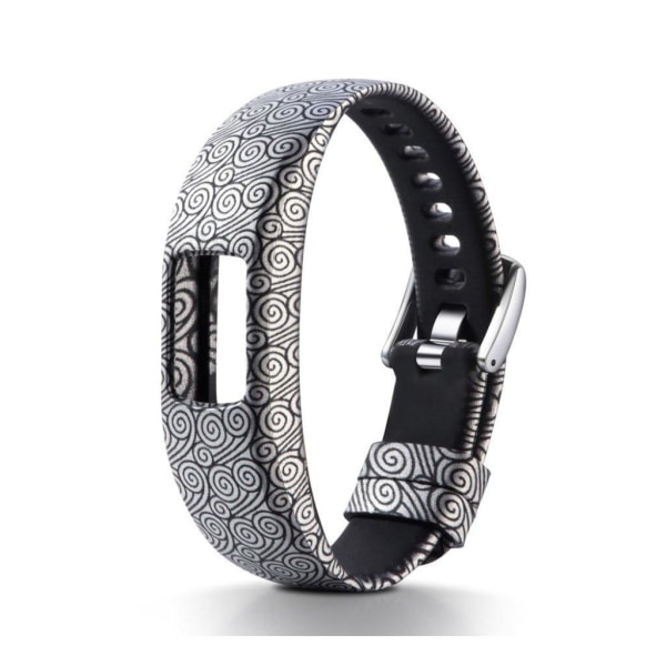 Uniikki vaihtoranneke Garmin Vivofit 4-kellolle - Mustat pilvet Multicolor