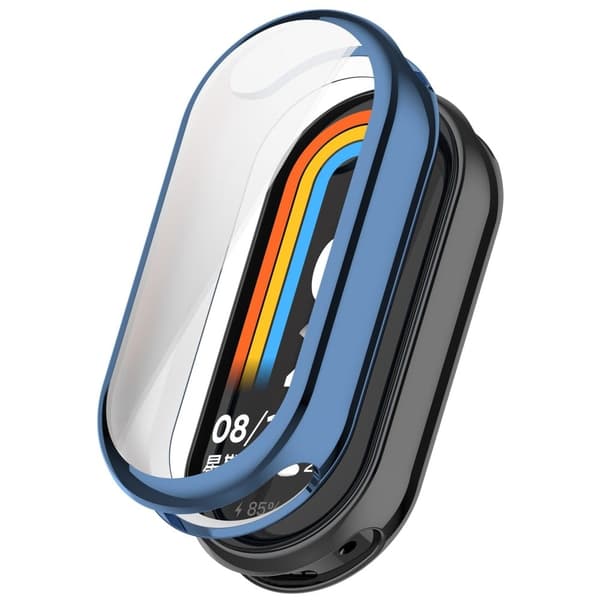 Xiaomi Smart Band 8 / Mi Band 9 / 9 NFC Galvanisering Fullt skyddsfodral Flexibel klockramfodral - Blå Blå