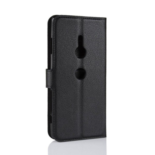 Sony Xperia XZ3 Liitsihedelmä jyvä rakenteinen synteetti nahkain Black