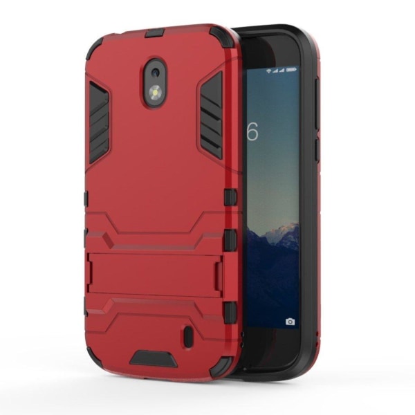 Nokia 1 kickstand kombinationsfodral - Röd Röd