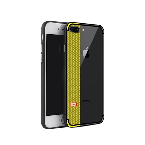 NXE iPhone 7 Plus / 8 Plus jane eyre series etui med vævet mønster - Gul Yellow