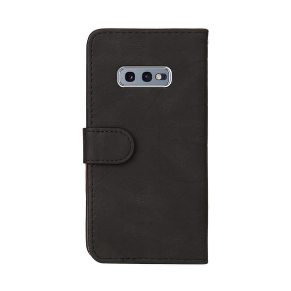 Tekstureret Samsung Galaxy S10e læderetui med rem - Sort Black