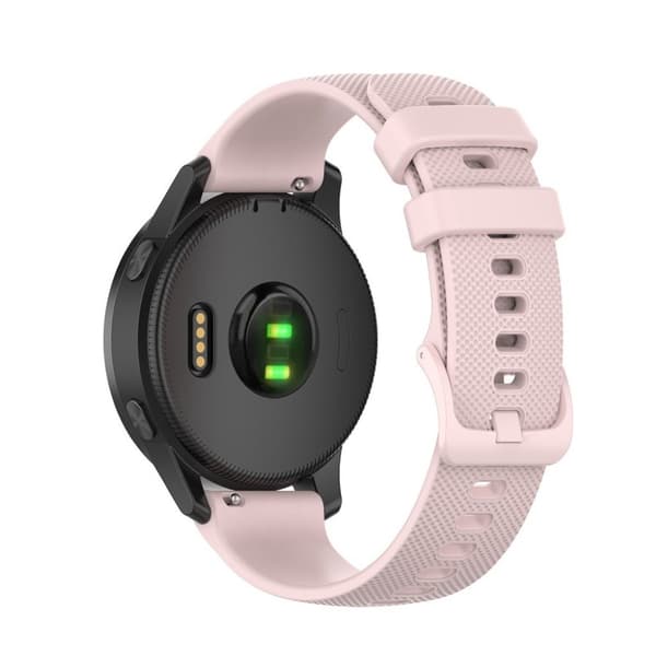 Garmin Vivoactive 4 gitter tekstur silikone Urrem - Lyserød Pink