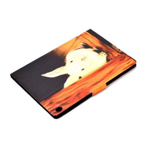 Lenovo Tab M10 pattern printing leather case - Rabbit Orange