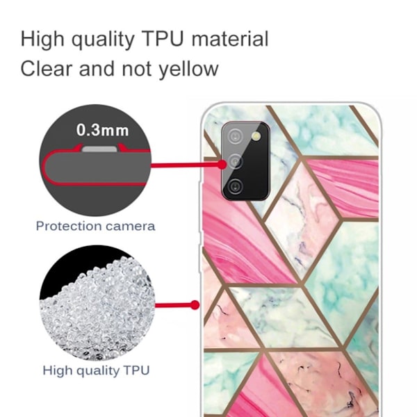 Marble Samsung Galaxy A02s Etui - Colorful Marble Tile Multicolor