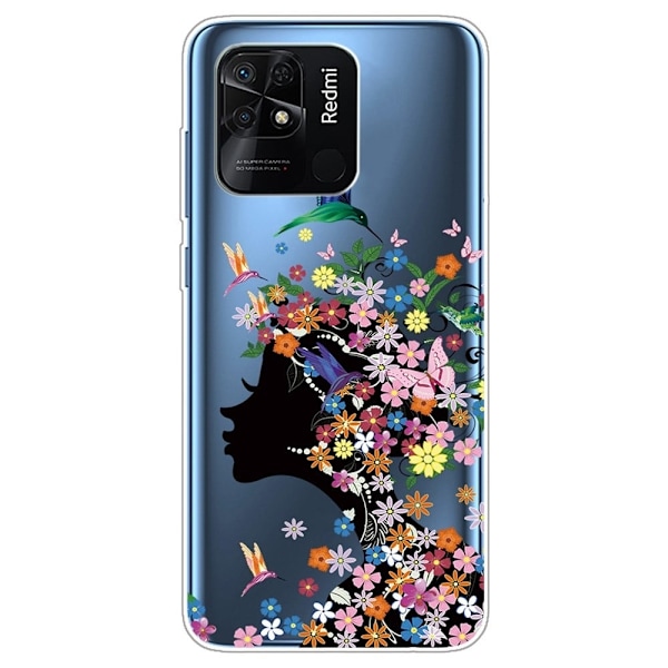 Deco Xiaomi Redmi 10C Etui - Blomst Fe Multicolor