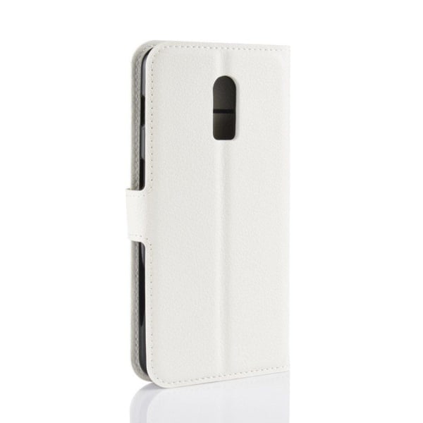 OnePlus 6T liitsihedelmä pintainen synteetti nahkainen lompakko White