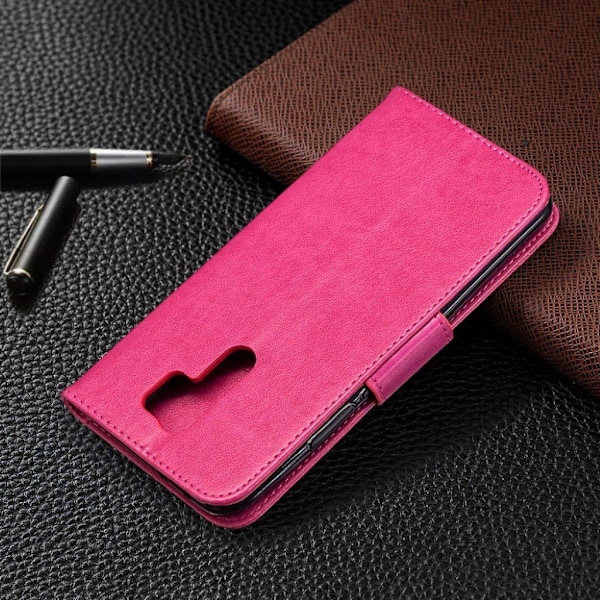 Butterfly läder Xiaomi Redmi 9 fodral - Rosa Rosa