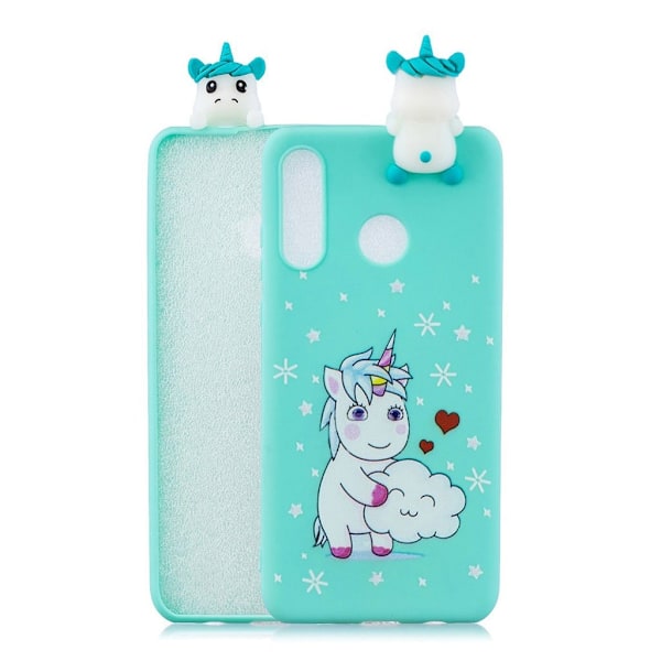Huawei P30 Lite 3D mønstret etui - Enhjørning Multicolor
