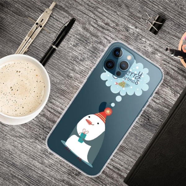 Christmas iPhone 13 Pro Max Suojakotelo - Thinking Snowman Multicolor