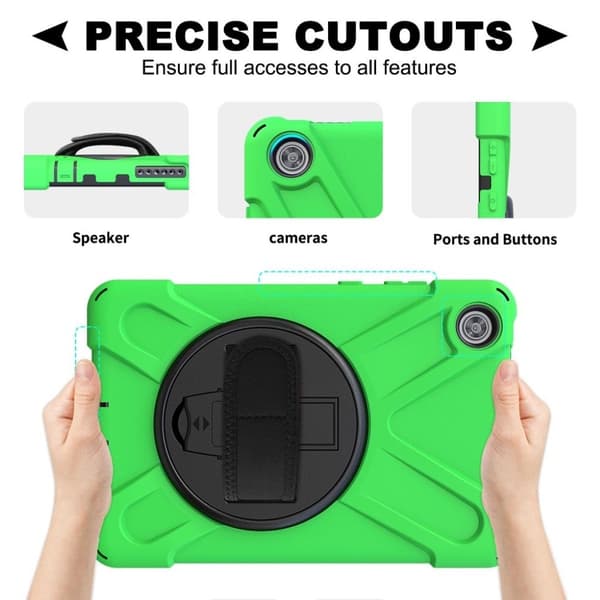Silikon Etui med A 360°-sving til Lenovo Tab M8 - Grønn Green