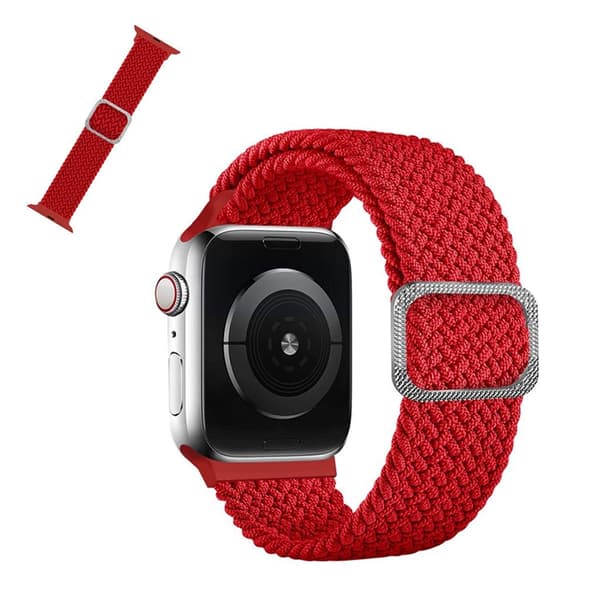 Apple Watch 40 mm urrem med nylonmønster - Rød Red