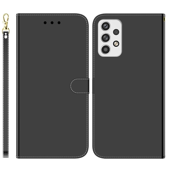 Mirror Samsung Galaxy A23 flip case - Musta Black
