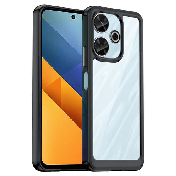 Xiaomi Redmi 13 / Xiaomi Redmi Note 13R / Xiaomi Poco M6 smart akryl cover - Sort Black