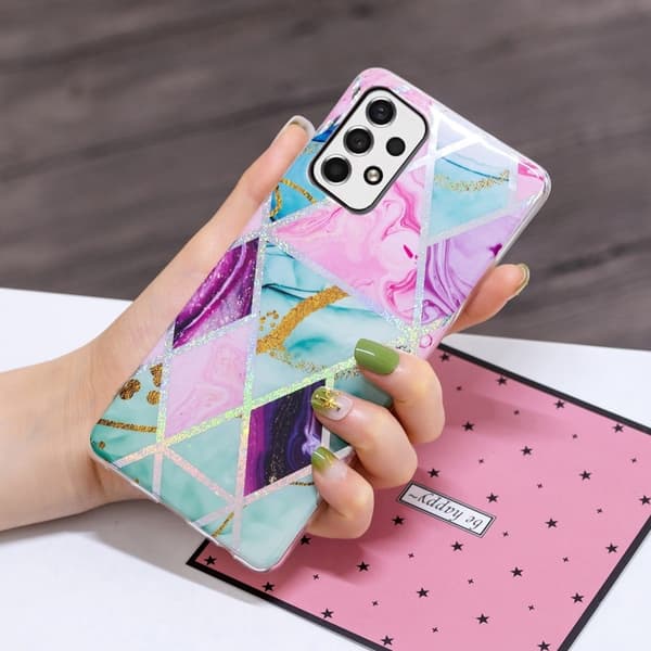 Marble Samsung Galaxy A53 5G Suojakotelo - Triangle / Rhombus Multicolor
