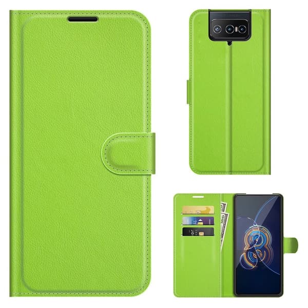 Klassisk Asus Zenfone 8 Flip flip etui - Grøn Green