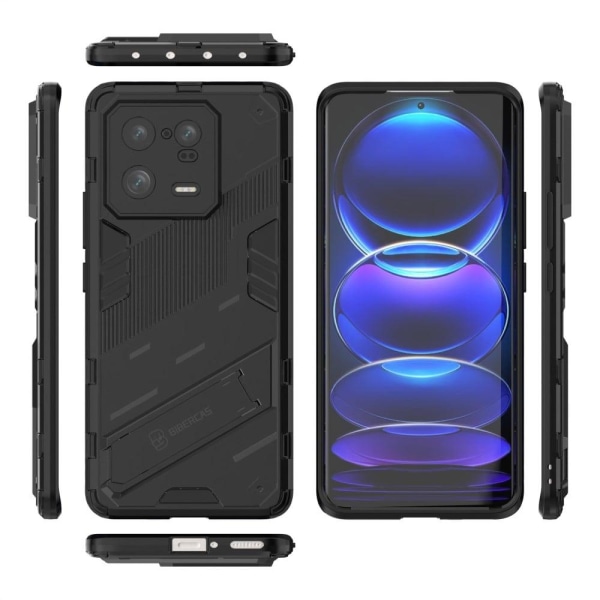 Stødsikker Hybrid Cover med A Moderne Touch til Xiaomi 13 Pro - Sort Black