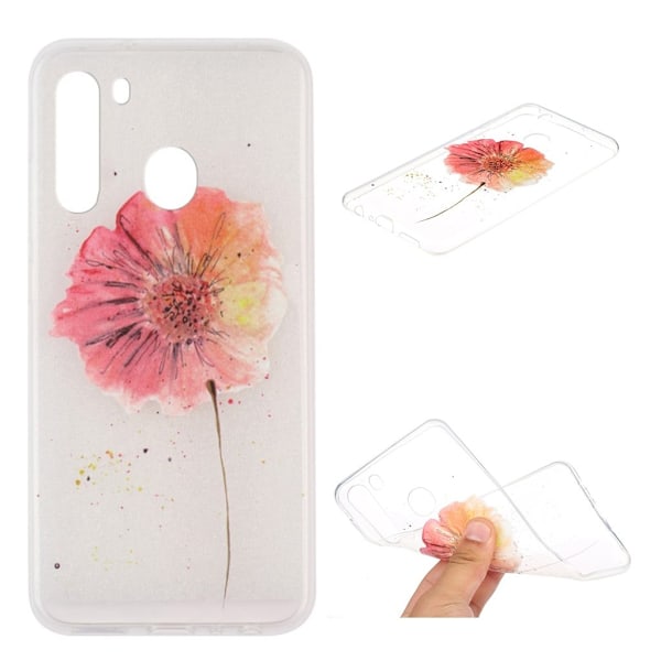 Deco Samsung Galaxy A21 deksel - Blomst Pink