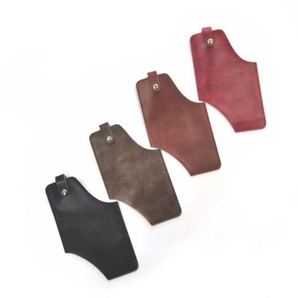 Universal leather waist phone pouch - Black Size: L Black
