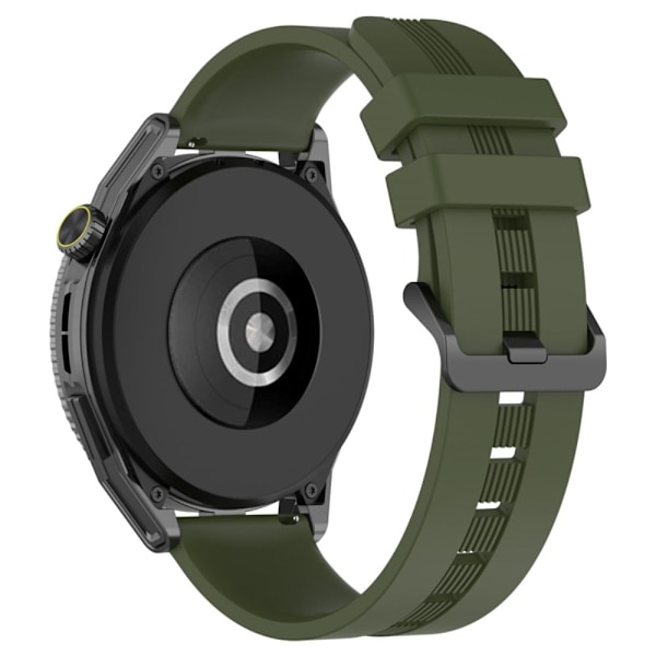 22mm universaali kuvioitu silikoninen kellonhihna - Tummanvihreä Green
