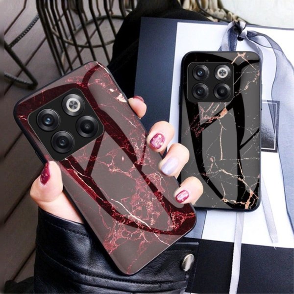 Fantasy Marble OnePlus Ace Pro / 10t Cover - Smaragd Marmor Blue