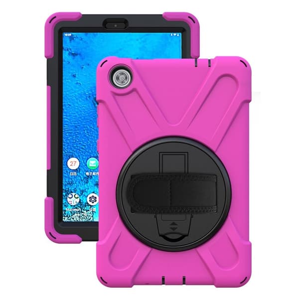 Lenovo Tab M8 (2:a generationen) FHD 360 vridbart silikonfodral - Ros Rosa
