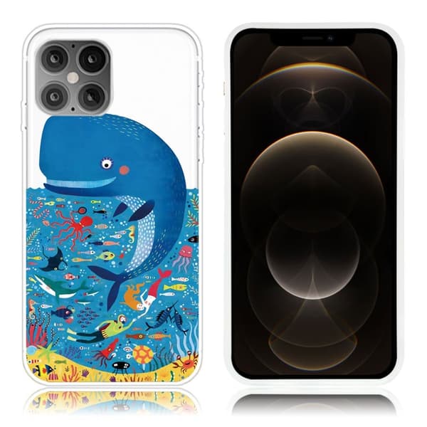 Deco iPhone 12 / 12 Pro Etui - Marine Organism Blue
