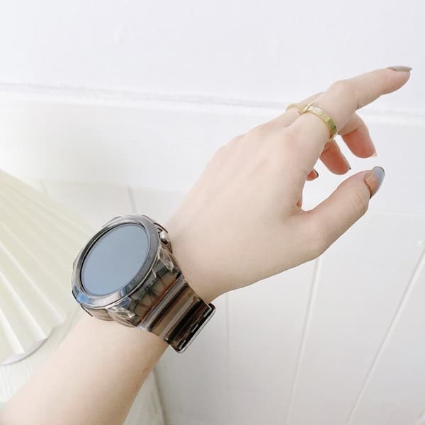 Huawei Watch GT 2 46mm läpinäkyvä TPU-kellohihna - Harmaa Silver grey
