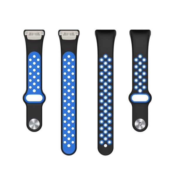 Huawei Band 6 / Honor Band 6 dual color silicone watch strap - B Blå