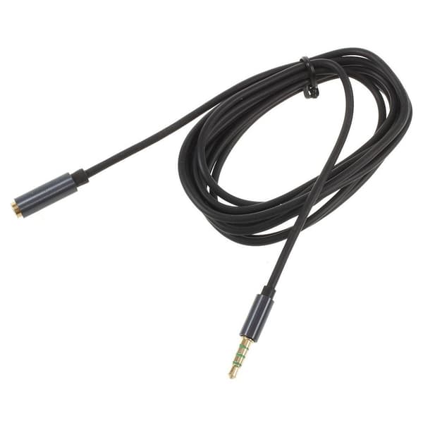 Universel 1m 3.5mm hanstik til hunstik lyd forlængerkabel til computere, MP3 og høretelefoner Black