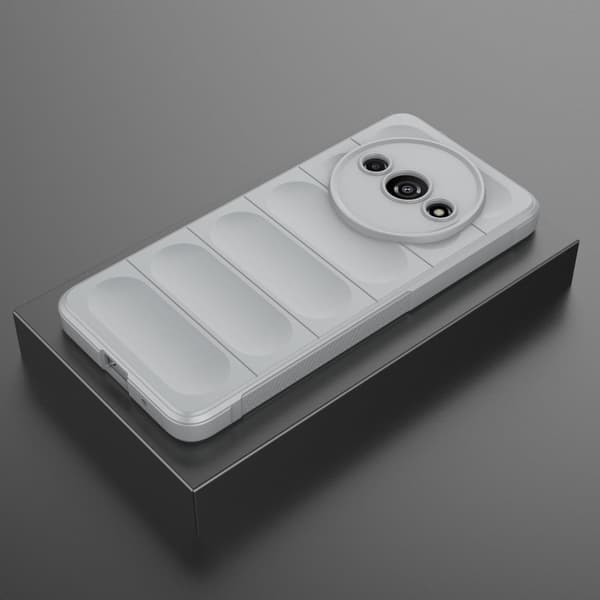 Mjukt greppformat Xiaomi Redmi A3 skal - Ljusgrå Silvergrå