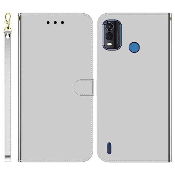 Mirror Nokia G11 Plus Flippetui - Sølv Silver grey