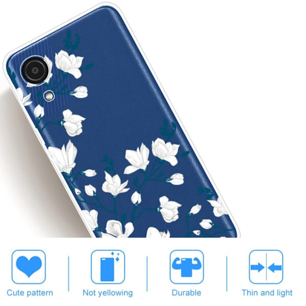 Deco Samsung Galaxy A03 Core skal - Magnoliablommor Vit