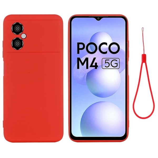 Matta nestesilikoninen kuori Xiaomi Poco M4 5G - Punainen Red