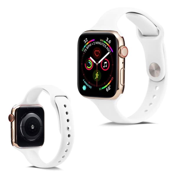 Apple Watch Series 5 40mm simpel silikone Urrem - Hvid White