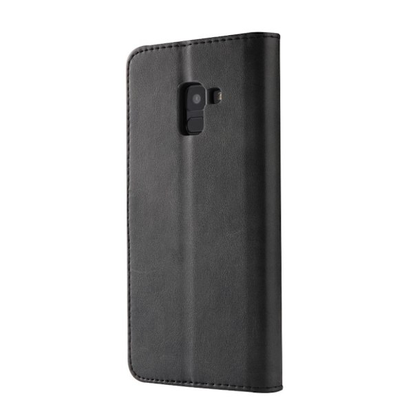 LC.IMEEKE Samsung Galaxy A8 (2018) PU læder flip etui - Sort Black