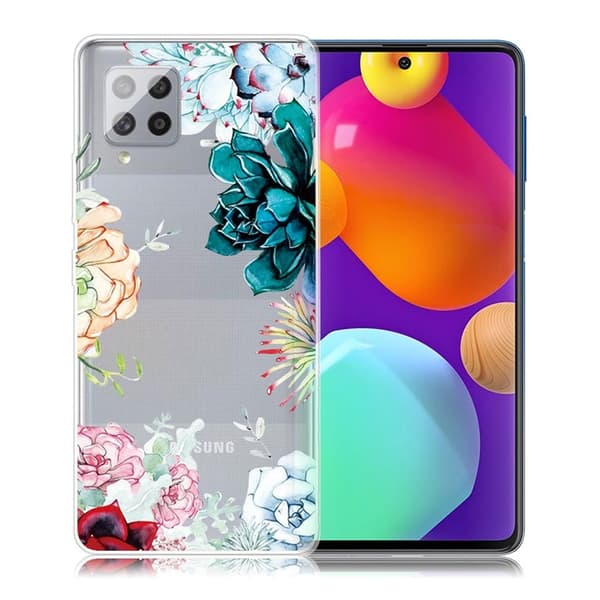 Deco Samsung Galaxy M62 / F62 Etui - Smuk Blomst Multicolor