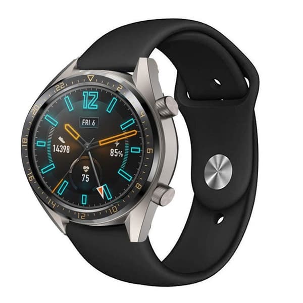 Huawei Watch GT / Watch Magic silikoninen kellonauha - Musta Black