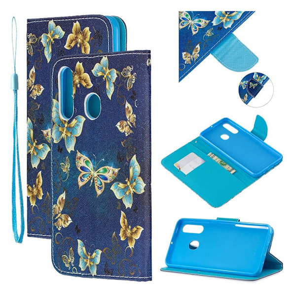Wonderland Samsung Galaxy A60 kotelot - Siniset Perhoset Blue