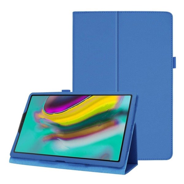 Samsung Galaxy Tab A 10.1 (2019) litchi leather case - Baby Blue Blå